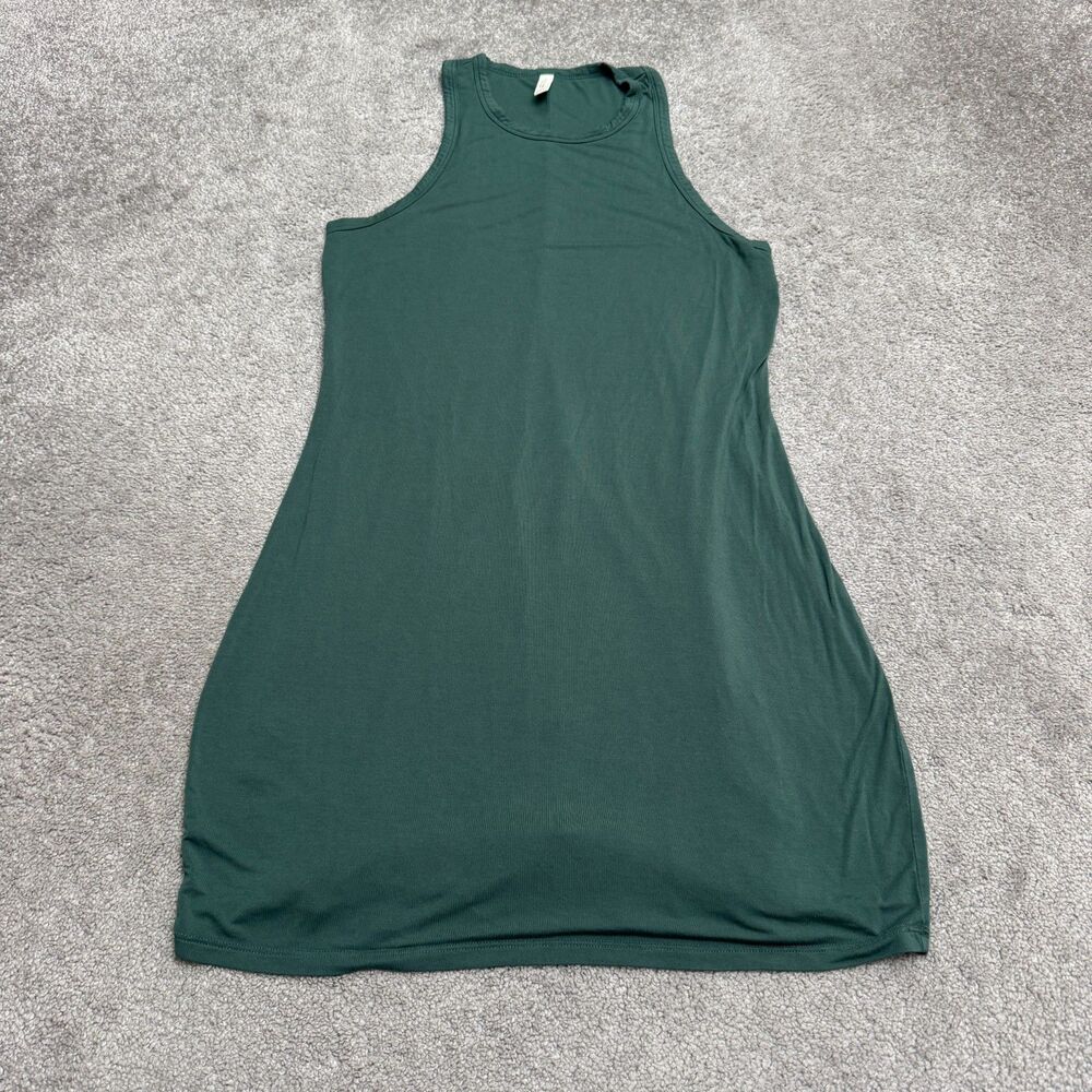 Gentle Fawn Kaylee High Neck Stretch Racerback Bodycon Mini Dress Women L Green